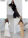 Two-Piece Knit Sets with Pleated Maxi Skirt