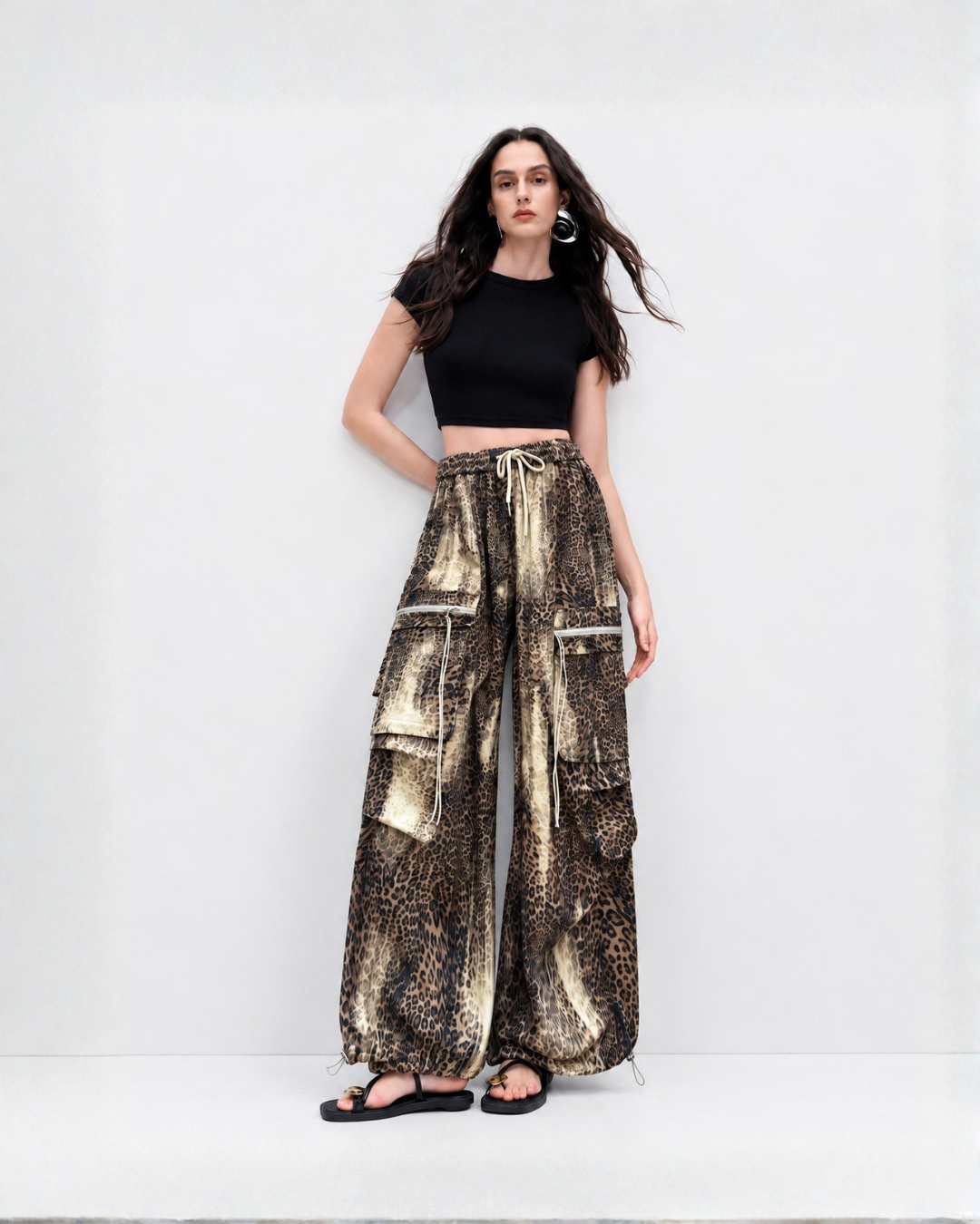 25139 After Hours Leopard Cargo Pants