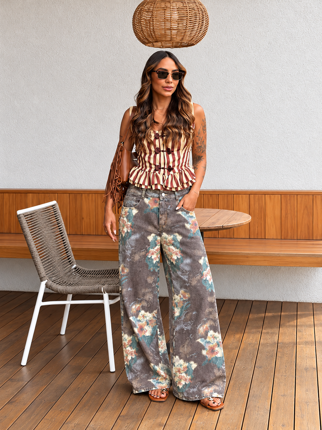 25170 Vintage Bloom Wide-Leg Jeans