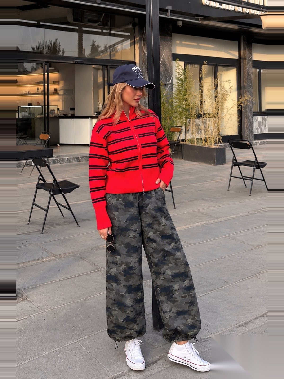 25174 Easy Street Camo Drawstring Pants