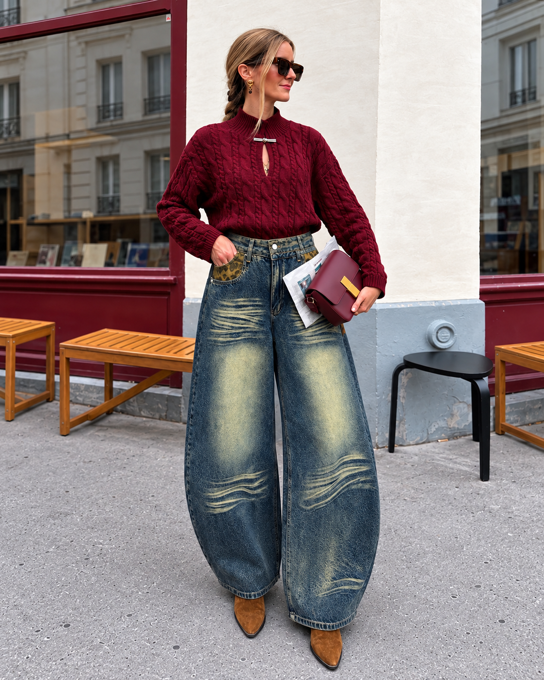 25201 Vintage Fade Ultra Wide-Leg Jeans