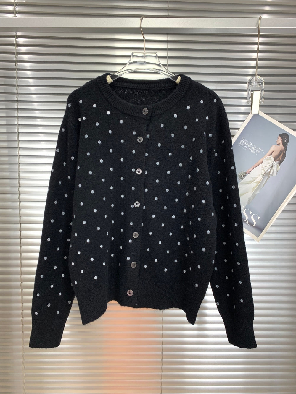 21346 Polka Dot Knit Cardigan – Dazzling